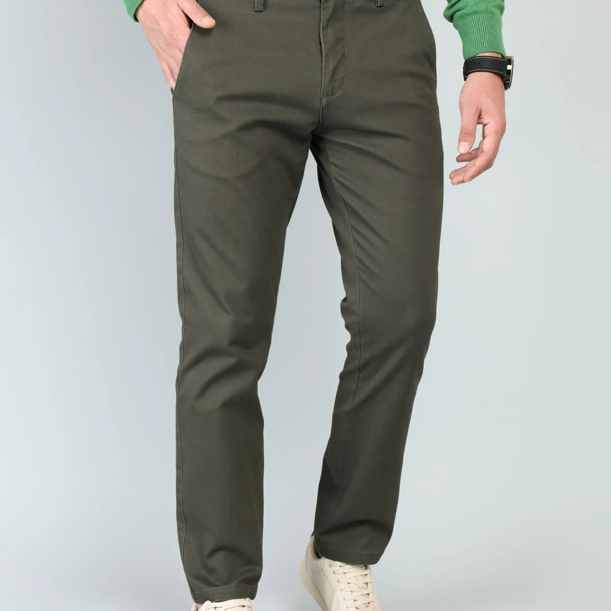 ARROW - Pantalón Liso Spandex Regular Fit Oliva Arrow ARROW