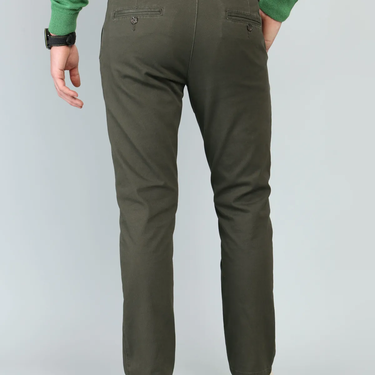 ARROW - Pantalón Liso Spandex Regular Fit Oliva Arrow ARROW