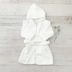 WAWA BABY DESIGN - Bata de Baño Blanca Algodón Pima Bebé