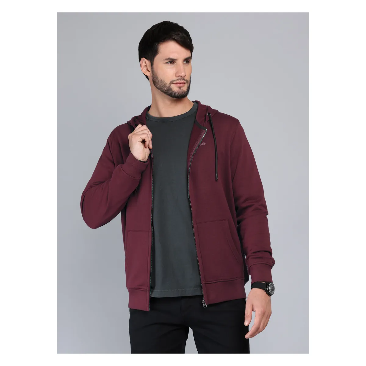 ARROW - Polerón Con Capucha Regular Fit Burdeo Arrow ARROW