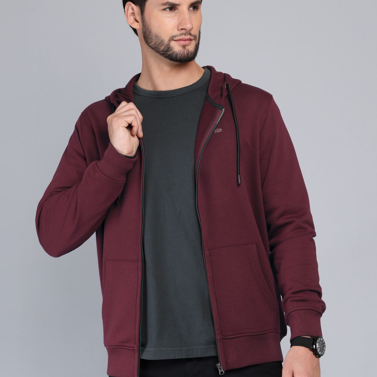 ARROW - Polerón Con Capucha Regular Fit Burdeo Arrow ARROW
