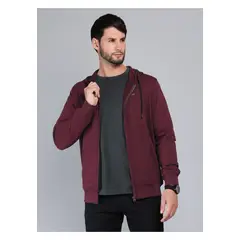 ARROW - Polerón Con Capucha Regular Fit Burdeo