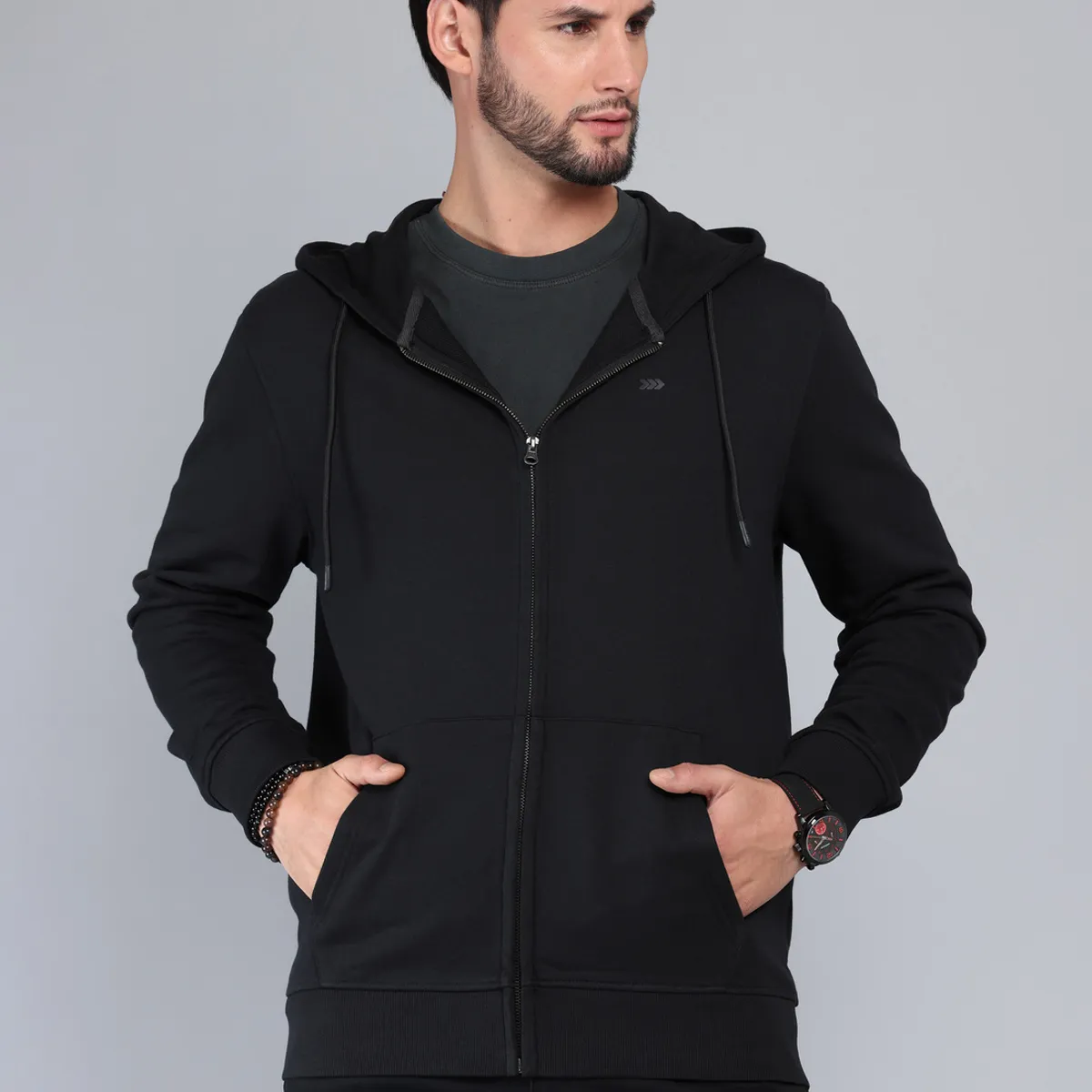 ARROW - Polerón Con Capucha Regular Fit Negro Arrow ARROW