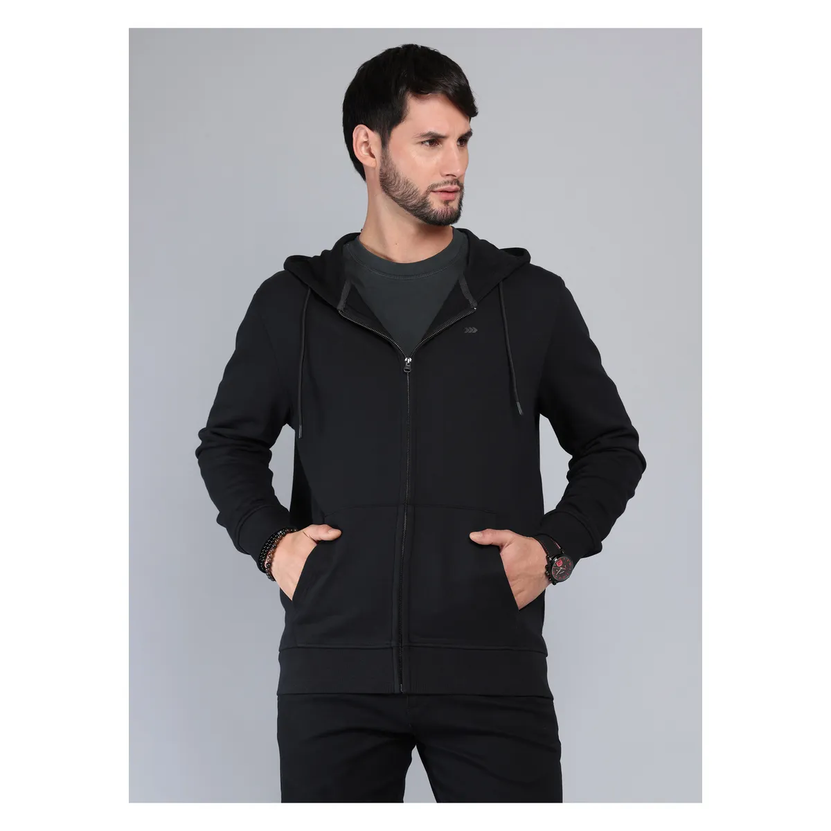 ARROW - Polerón Con Capucha Regular Fit Negro Arrow ARROW