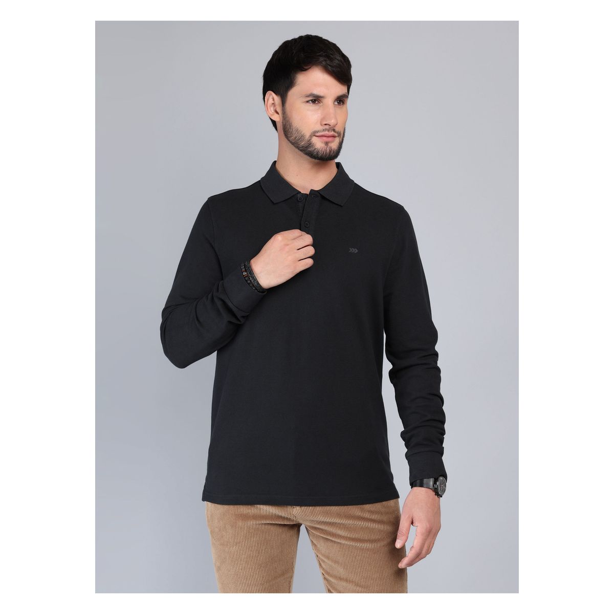 ARROW - Polera Pique Stone Wash Regular Fit Negro Arrow ARROW