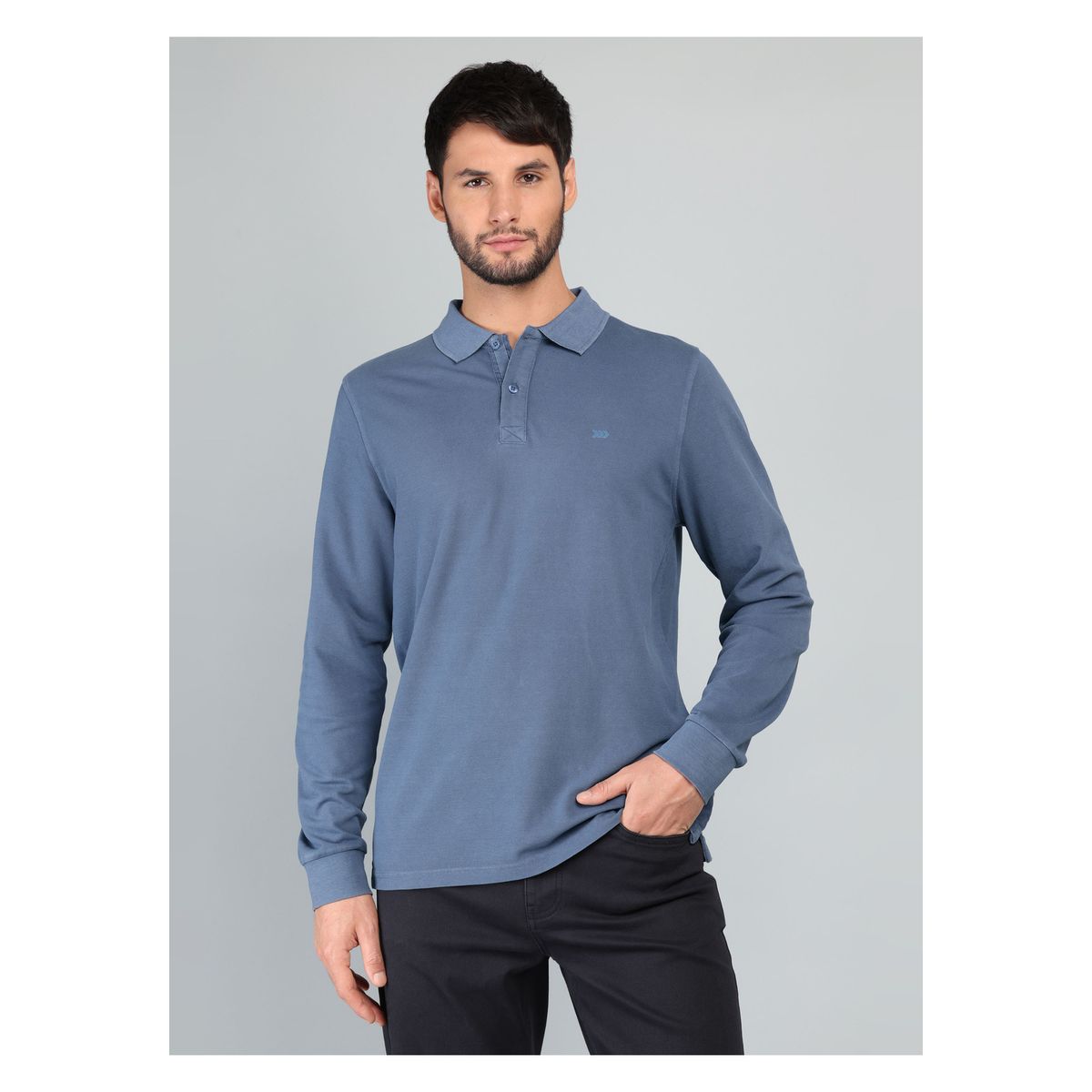 ARROW - Polera Pique Stone Wash Regular Fit Azul Arrow ARROW