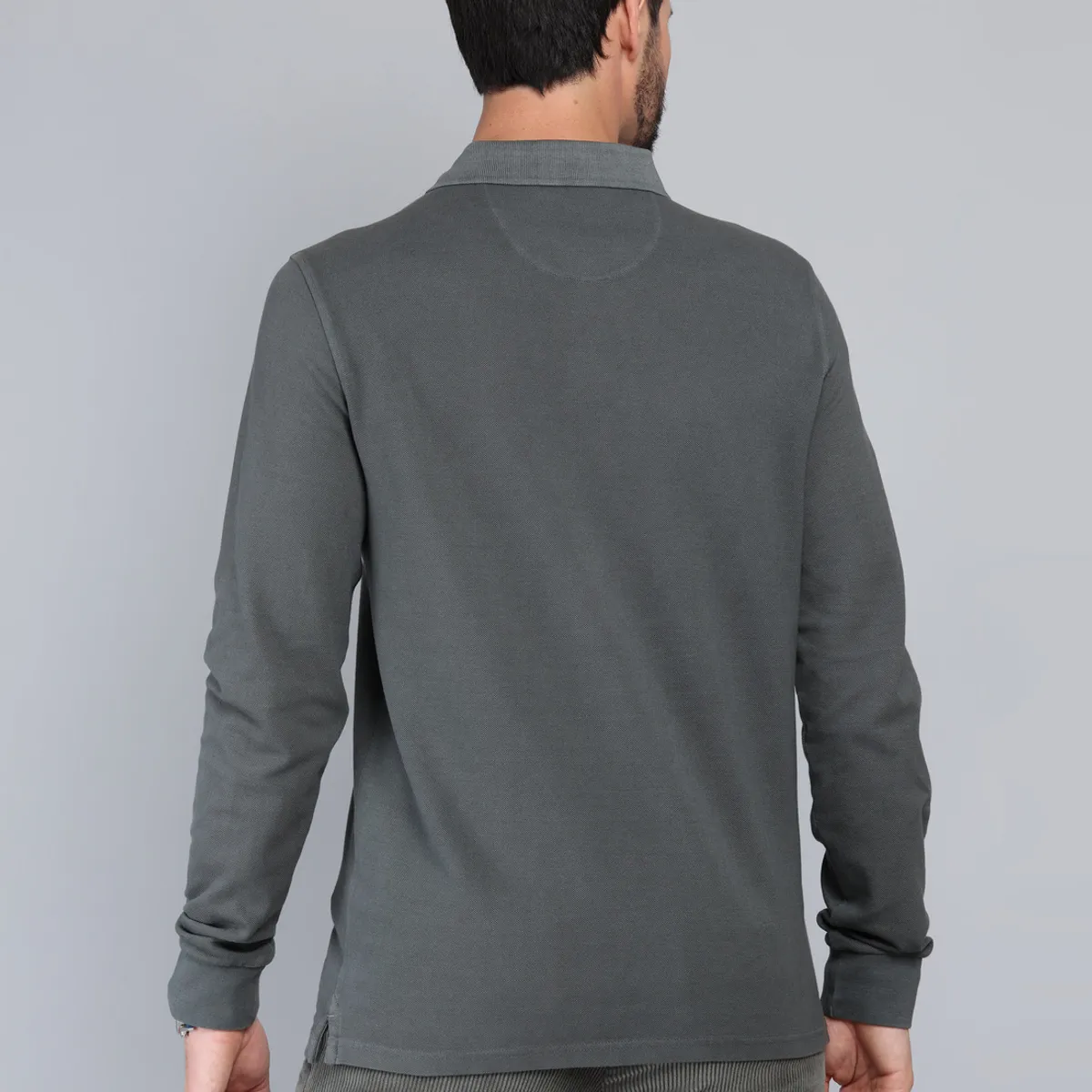 ARROW - Polera Pique Stone Wash Regular Fit Gris Oscuro Arrow ARROW
