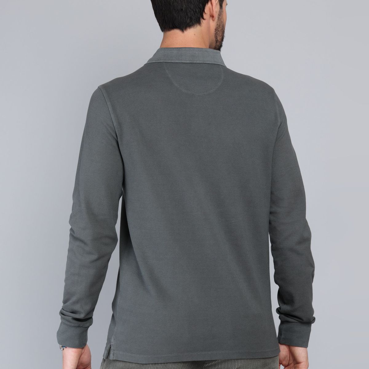 ARROW - Polera Pique Stone Wash Regular Fit Gris Oscuro Arrow ARROW