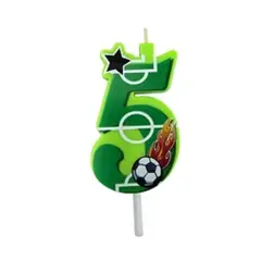 GENERICO - Vela de fútbol Número 5 4x11cm