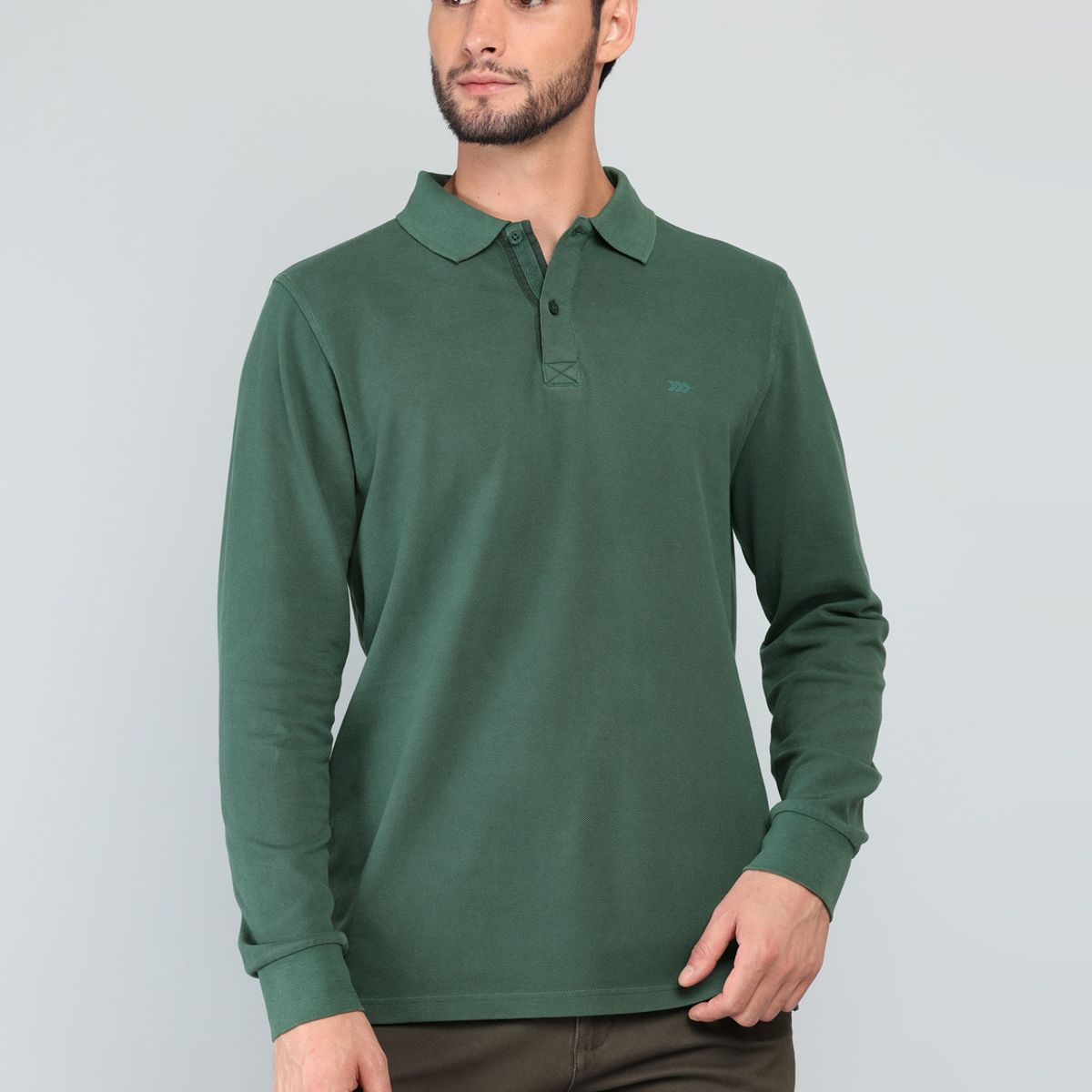 ARROW - Polera Pique Stone Wash Regular Fit Verde Arrow ARROW