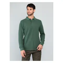 ARROW - Polera Pique Stone Wash Regular Fit Verde