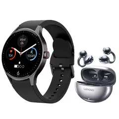 LENOVO - Reloj inteligente Y80 Smartwatch y Audifonos TA140