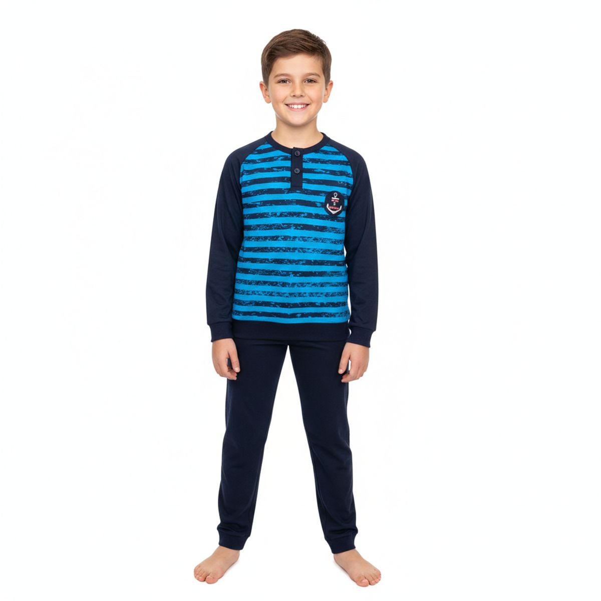 BAZIANO - Pijama Largo Algodón Niño Ocean