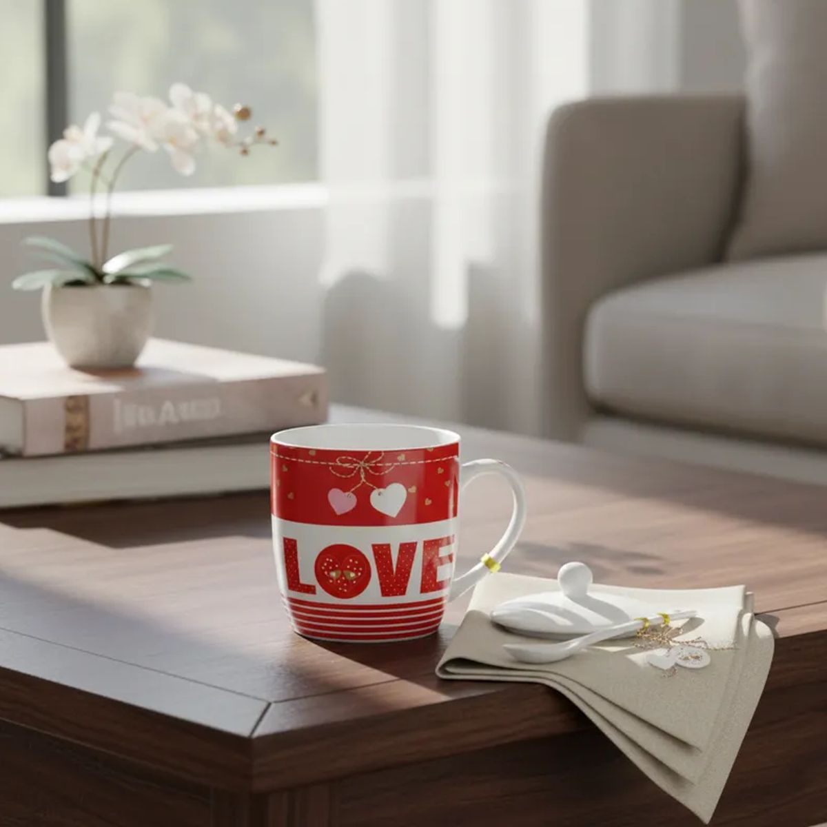 GENERICO - Set taza San Valentín dia de madre modelo Love 8x9cm