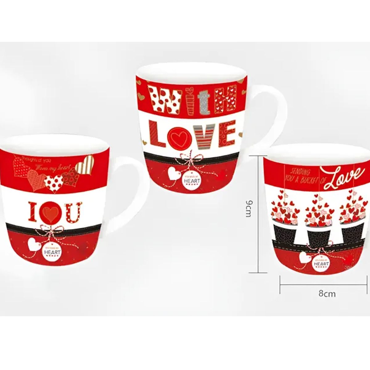 GENERICO - Set taza San Valentín dia de madre modelo Love 8x9cm