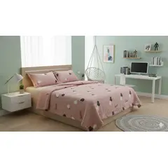 GENERICO - CUBRECAMA QUILT DE VERANO DELGADO DISEÑO ROSA CORAZONES 2 PLAZA 100% ALGODON_.
