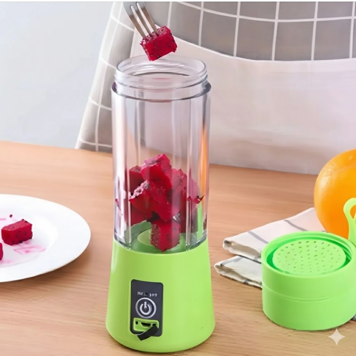 GENERICO - juguera batidora licuadora vaso personal portatil recargable verde