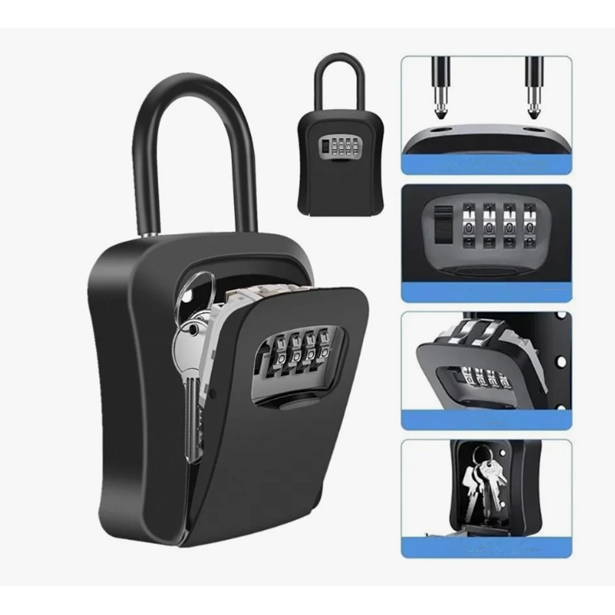 GENERICO - Caja De Seguridad Con Clave De Digitos Para Guardar Llaves