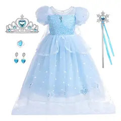 GENERICO - Set disfraz, capa y accesorios para niña talla 140 ( 7 a 8 años )