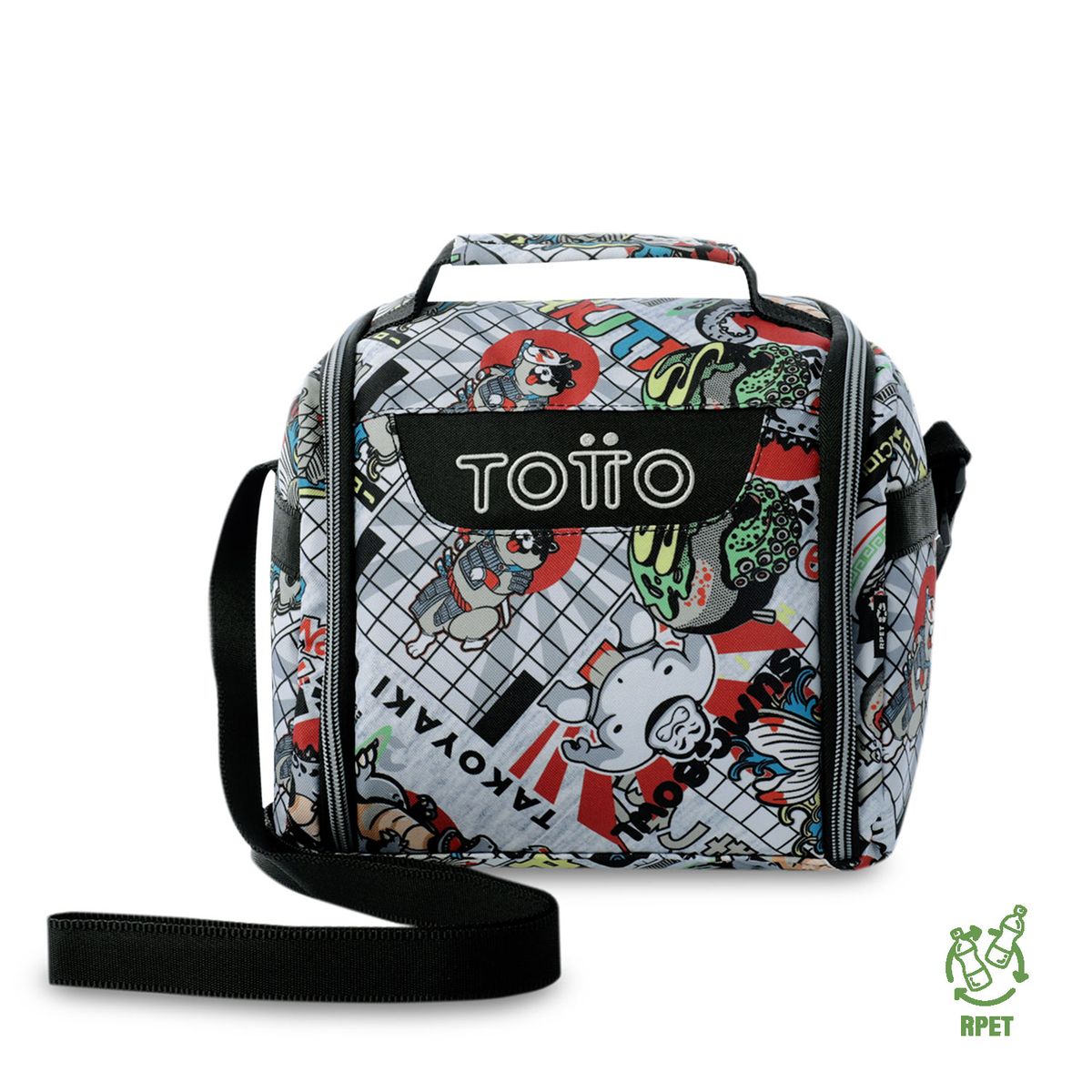 TOTTO - Lonchera Térmica para Hombre Resaltador Grande Gris