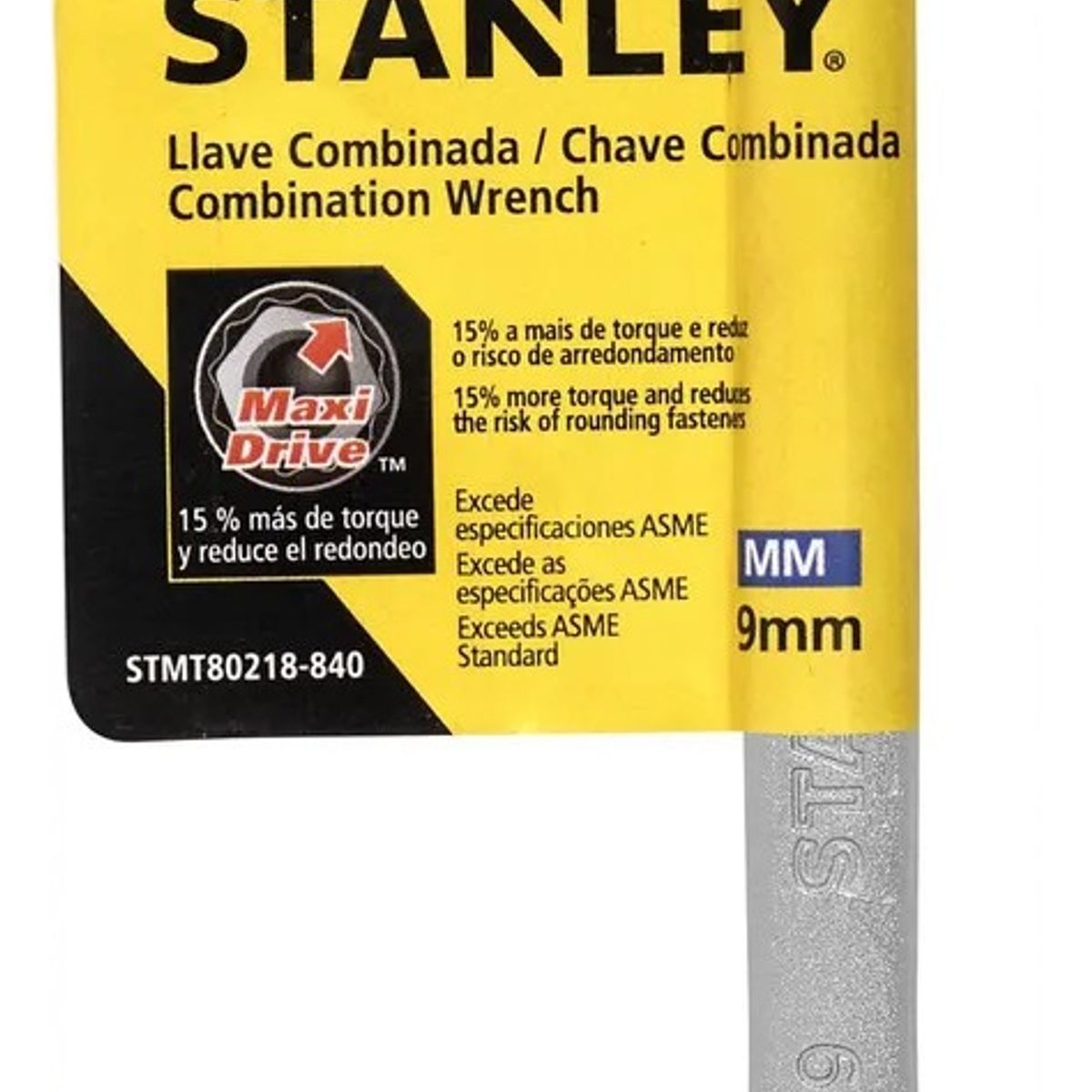 STANLEY - Llave Combinada Stanley 9 mm STMT80218 Cr-V Cromada