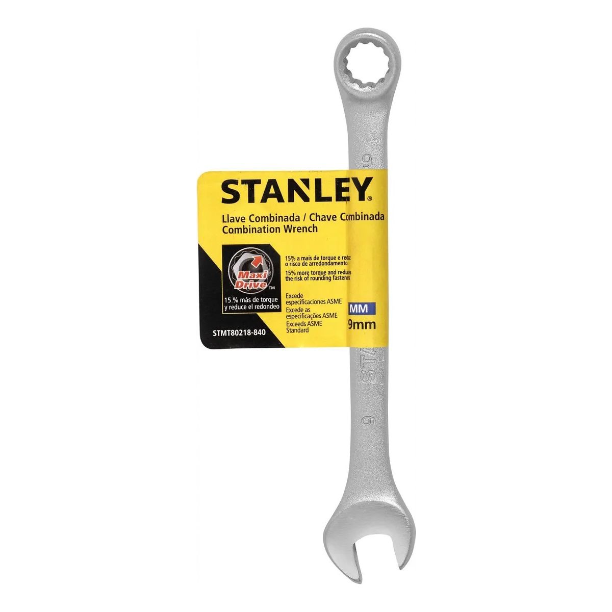 STANLEY - Llave Combinada Stanley 9 mm STMT80218 Cr-V Cromada