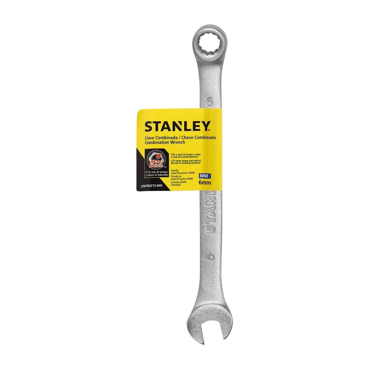 STANLEY - Llave Combinada Stanley 6mm STMT80215 Cr-V Cromada