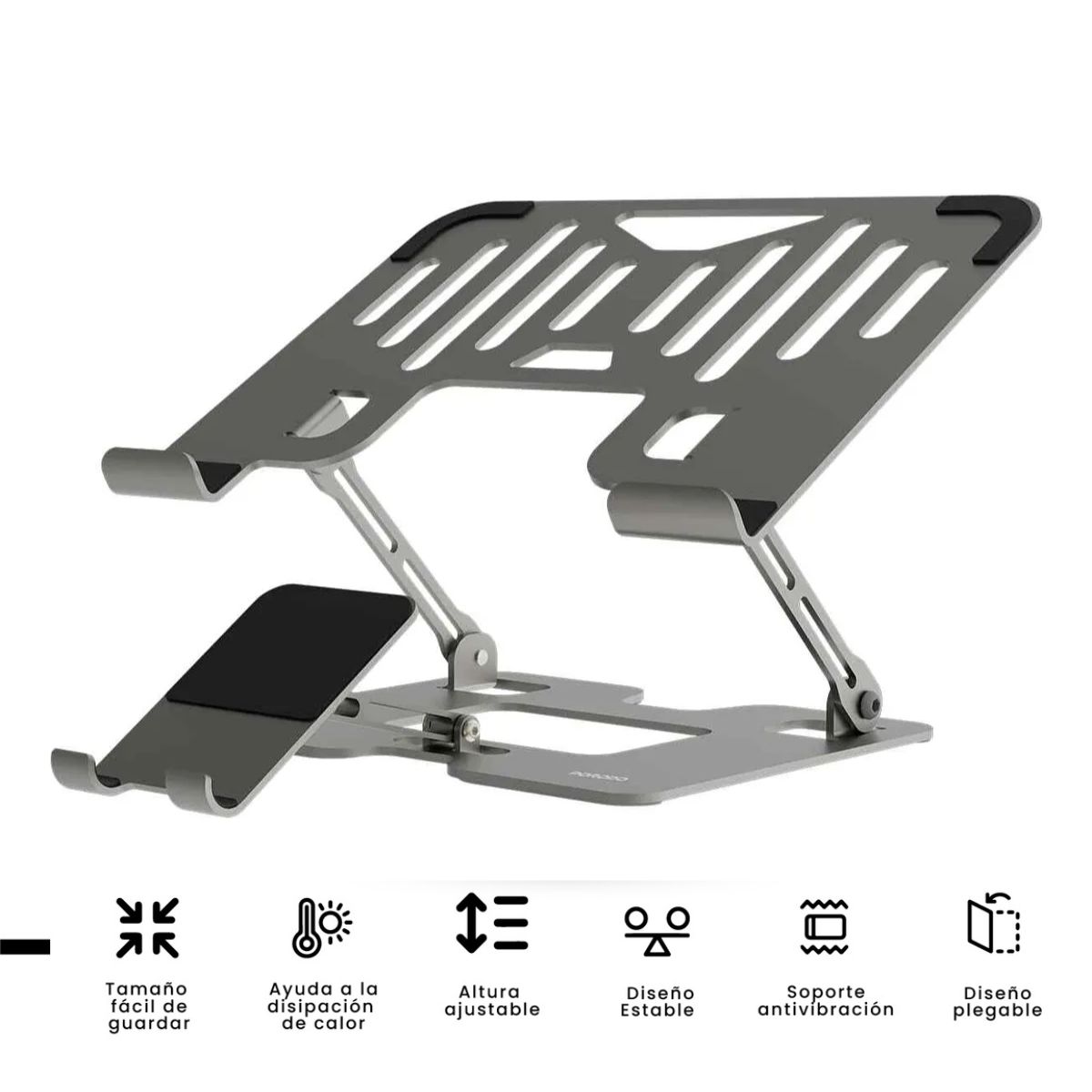 GENERICO - Soporte Alzador Plegable Ajustable Laptop Notebook Celular