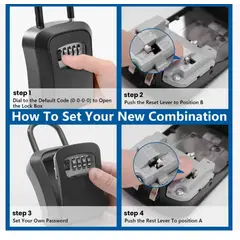 GENERICO - Caja De Seguridad Con Clave De Digitos Para Guardar Llaves