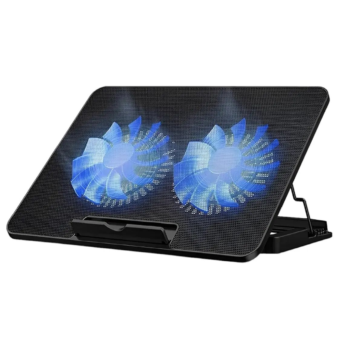 GENERICO - Base Soporte Doble Ventilador Refrigerante Laptop Notebook