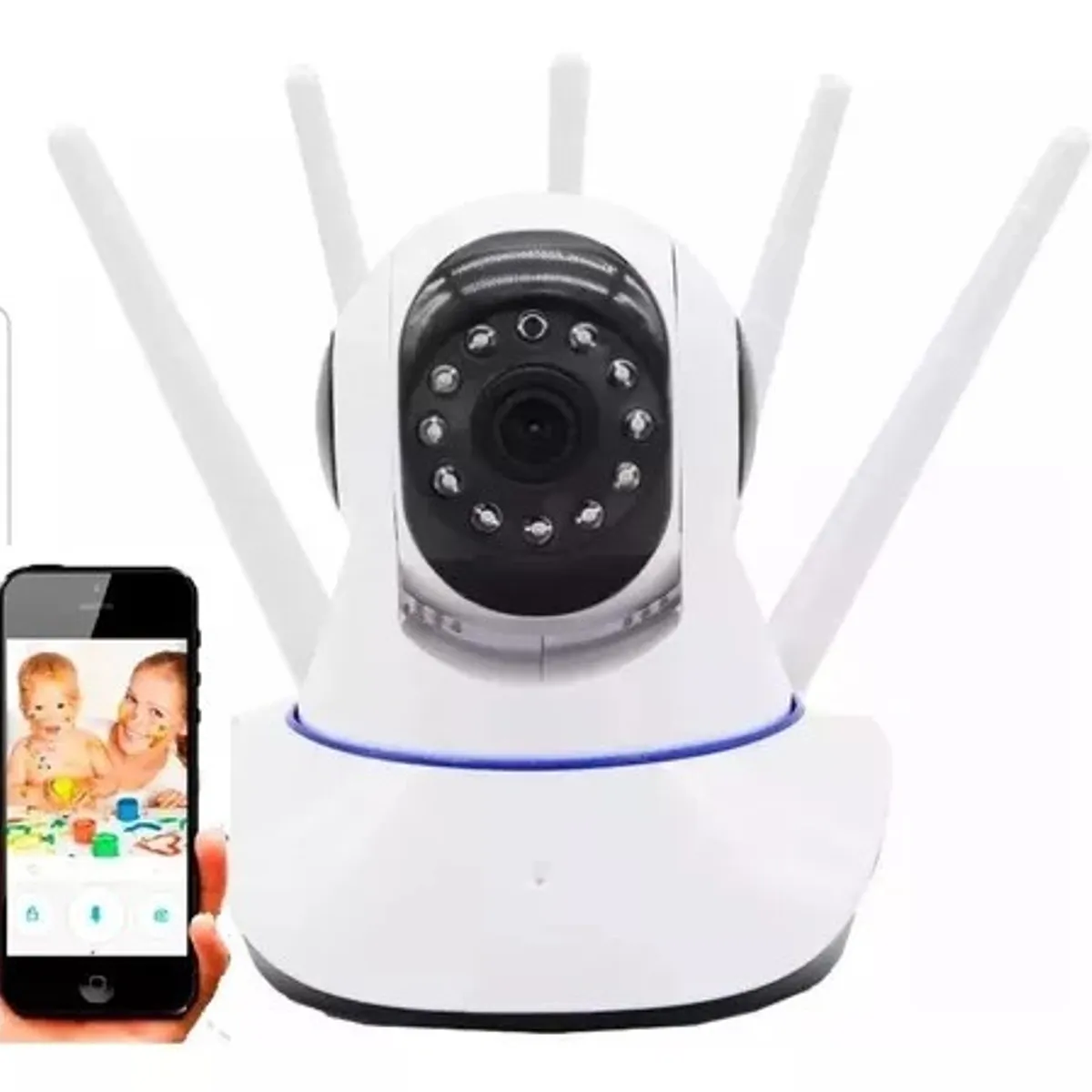 MOVI - Cámara Wifi Ip 5 Antenas Vision Nocturna - Tranquilidad Total las 24 Horas