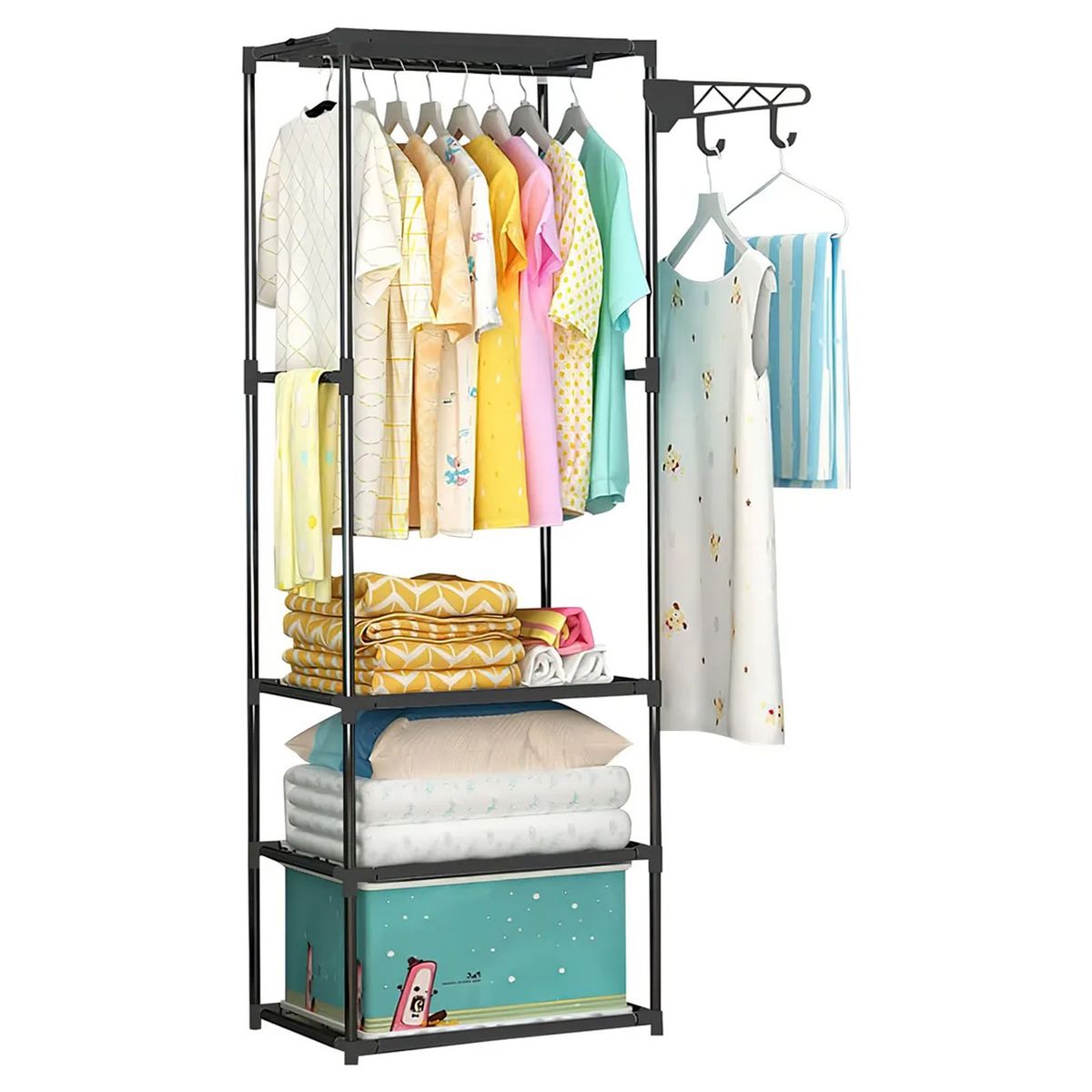 GENERICO - Perchero Organizador Multifuncional con Estantes 170 cm