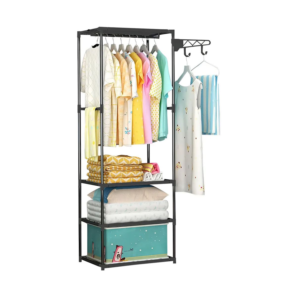 GENERICO - Perchero Organizador Multifuncional con Estantes 170 cm