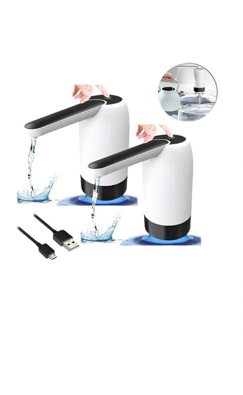 GENERICO Pack 2 Dispensadores De Agua Eléctricos Recargables Usb