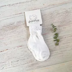 WAWA BABY DESIGN - CALCETINES BLANCOS ALGODÓN NIÑA