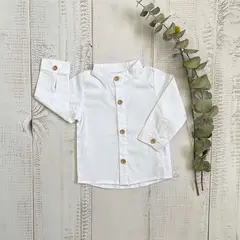 WAWA BABY DESIGN - Camisa Lino Erick Blanca