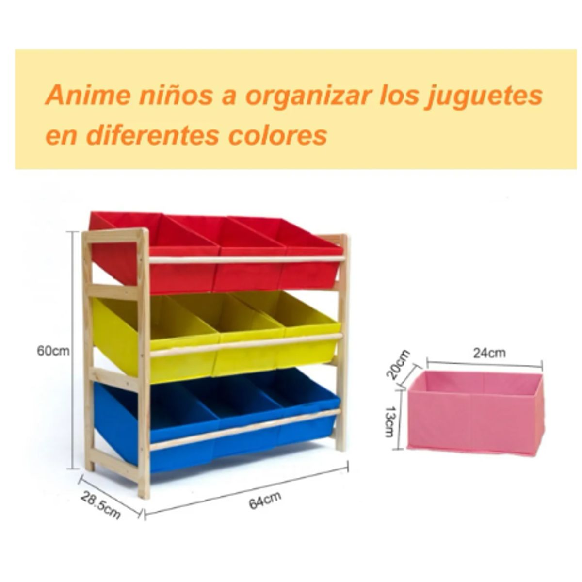 GENERICO - Estante Infantil Organizador De Juguetes Repisa 64x285x60cm