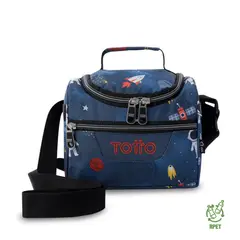 TOTTO - Lonchera Térmica Para Hombre Pizarra Mediano Azul