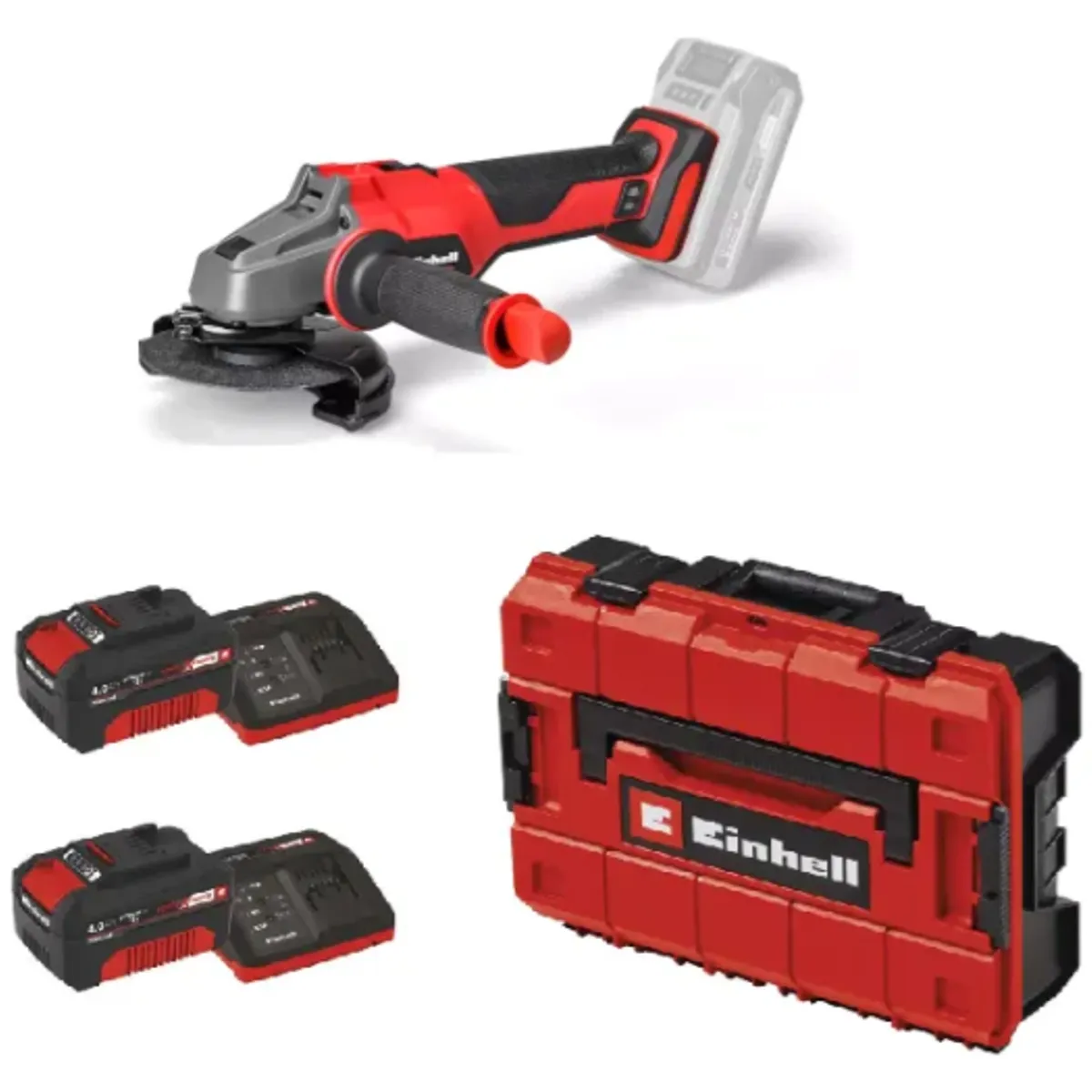 B+D - Kit Einhell Esmeril Axxio 18115 +2 Bat 4.0ah +2 Carg+e-case