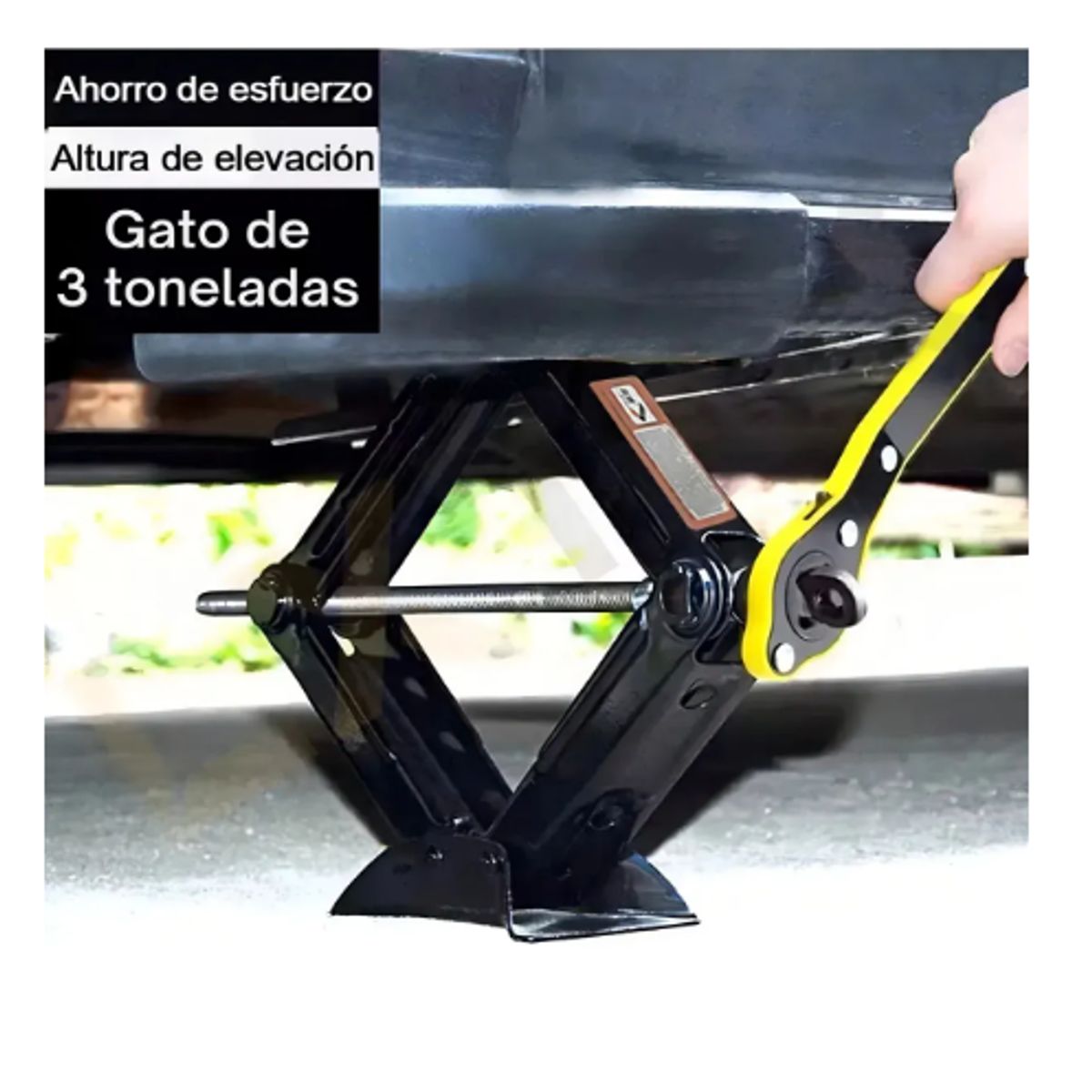 GENERICO - Gata Tijera 3 Toneladas Automoviles Cambio Repuesto Rueda