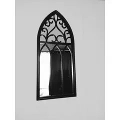 GENERICO - ESPEJO VENTANA GOTICA COLOR NEGRO