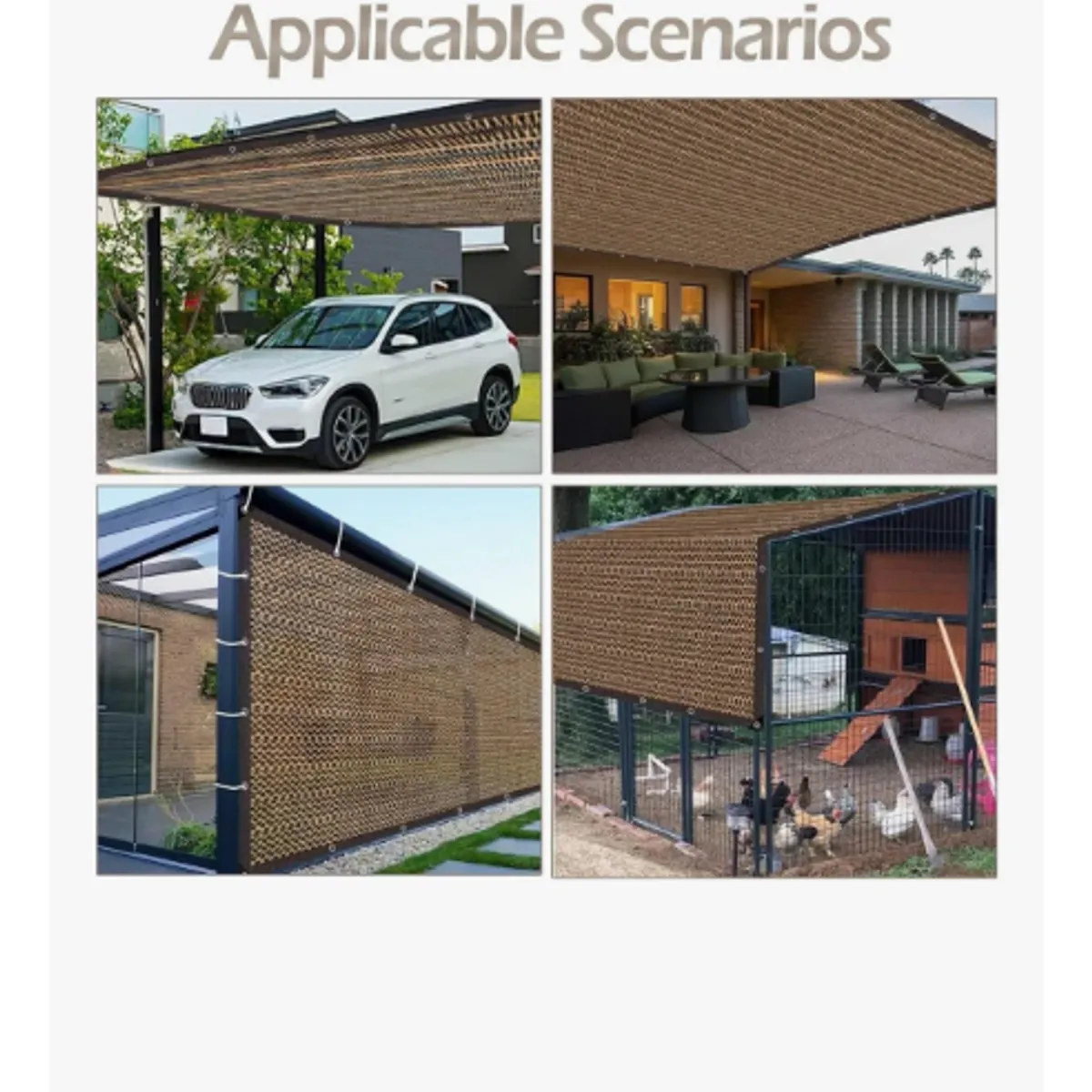 GENERICO - Malla Cercos Para Jardin 3x4m,lona Sombra 95%