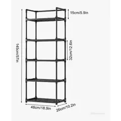 GENERICO - Estante De Almacenamiento De Cocina De 5 Capas Negro
