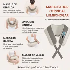 MOVI - Cojín Masajeador cuello y espalda
