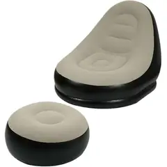 MOVI - Sofá Sillón Inflable con Posa Pies Relax en Casa y Exterior