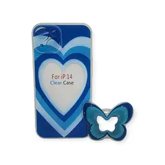 GENERICO - Funda Genérica Lisa iPhone 14 Corazon Silicona