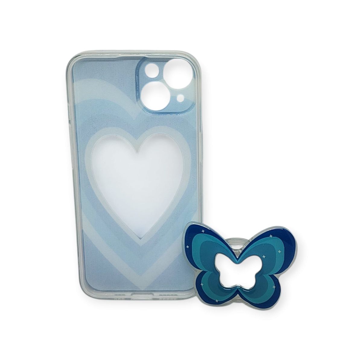 GENERICO - Funda Genérica Lisa iPhone 14 Corazon Silicona