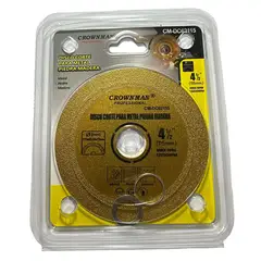 GENERICO - Disco Corte Metal Piedra Madera 115mm Crownman