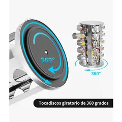GENERICO - Condimenteros Especiero Giratorio 20 Frascos Con Etiquetas Plateado