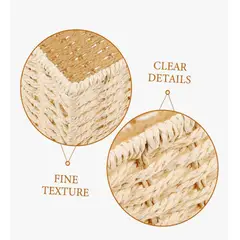 GENERICO - Canastos Organizador Decorativo Hogar Mimbre Beige Plegable